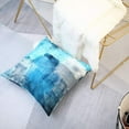 thumbnail image 3 of Set of 2 Teal Throw Pillow Covers Turquoise and Grey Art Decorative Cushion Cover for Home Bedroom Sofa Living Room 16X16 Inches, 3 of 5