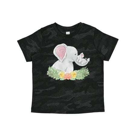 

Inktastic Cute Elephants with Flowers Gift Toddler Boy or Toddler Girl T-Shirt
