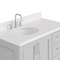 thumbnail image 6 of Ariel Stafford 42 Inch Single Left Offset Oval Sink Bathroom Vanity With Carrara White Quartz Countertop 1.5 Edge In Grey, 6 of 9
