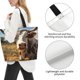thumbnail image 3 of Balery Countryside Flower Cow Bolsa Tote Estilo Estético con Cremalleras, Bolsa de Hombro, Bolsa de Compras Grande y Plegable, 3 of 8