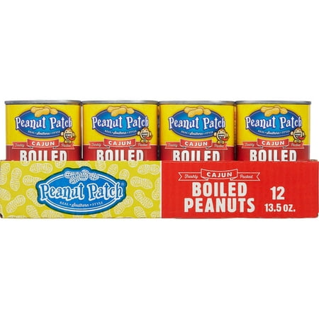 Peanut Patch Boiled Peanuts, Cajun, 13.5 oz, 12 (Best Way To Boil Peanuts)
