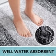 thumbnail image 2 of Alfombras de baño Arotive de microfibra Shaggy, suaves y absorbentes, negras, 2 of 9