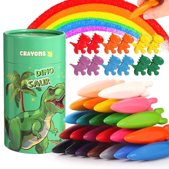 Crayons DreamCandy Rocket and Dinosaur, 36 unidades, para niños y niños pequeños