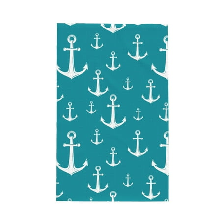 

Absorbent Kitchen Towels White Anchors Blue Cute Quick Drying Dish Towels for Kitchen Drying Soft Hand Towels with Lanyard for Kitchen Decor