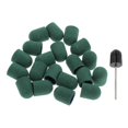 thumbnail image 1 of 20 piezas de cinturones s Tapas abrasivas Brocas para uñas con 1 pieza de taladro de mandril de herramientas de manicura y pedicura Verde Yinane Brocas de mandril para arte de uñas, 1 of 8
