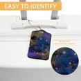 thumbnail image 3 of Square PU Leather Luggage Tags, 2 Pack, with Privacy Cover and Stainless Steel Ring - Suitable for Travel, Backpack, Handbag - Bag Tags, Handbag Tags Universe, 3 of 7