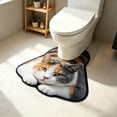 thumbnail image 5 of Cute Cat Toilet Rugs U-Shaped Bathroom Contour Rug Bathroom Mats Washroom Mats for Kitchen, Bathtub, Sink, for Cat Lovers Mom, 5 of 9