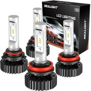 SEALIGHT H11/H9/H8 9005/HB3 LED Headlight Bulbs 14000 Lumens 6000K Cool White Pack of 4