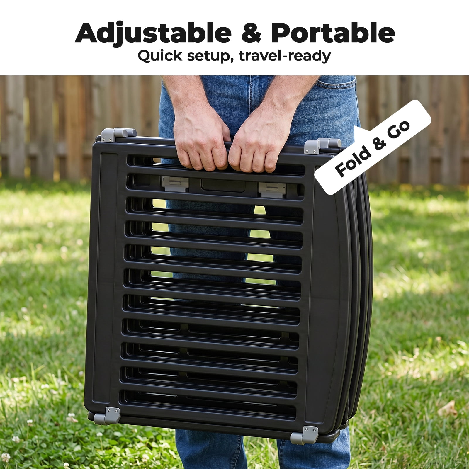 Alvantor Portable Dog Playpen - Safe Foldable Pet Fence for Indoor/Outdoor Use, Easy to Clean & Adjustable, Ideal for Small to Medium Dogs