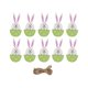 thumbnail image 5 of 10x decoraciones colgantes de madera para Pascua, decoraciones para árboles, letreros decorativos artesanales para decoraciones del hogar, colgantes Verde Macarena colgante de huevo de pascua, 5 of 8