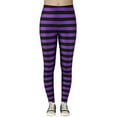 thumbnail image 4 of HDE Women Funny Printed Leggings Digital Print Black Purple Witch Costume Tights, 4 of 6