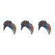 thumbnail image 1 of Qarigey 1 pieza de turbante africano hermoso patrón de flores atractivo alto elástico moda Headwraps Headwraps Head Cover azul Type1 NO1, 1 of 6