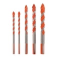 thumbnail image 1 of S SERENABLE aternee Ultimate Triangle Drill Bits Set, Multifunctional Twist Drill Bit Red 5PCS, 1 of 9