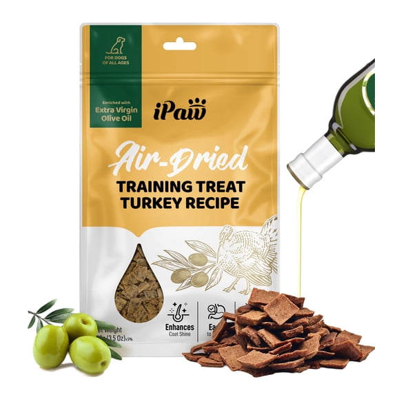iPaw Air-dried Turkey Dog Treats, Puppy Training Treat, 3.5oz