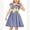 Blue Yellow, variant on IDOPIP Kids Girls 1950s Retro Vintage Dress Short Puff Sleeve Contrast Panel Swing Party Dresses 7-8 Years Pink