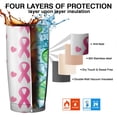 thumbnail image 7 of 20oz Tumblers Pink Breast Cancer Stainless Steel Vacuum Insulated Double Wall Travel Tumbler Cups Mug with Lid and Straw,Cleaning Brush for Cold & Hot Drinks, 7 of 7