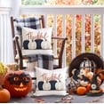 thumbnail image 5 of Fall Pillows Covers 18x18 Inch,Thanksgiving Pumpkins Pillow Decorative Throw Pillows,Dark Blue Pillow Case,Outdoor Autumn Cushion Covers,Fall Decorations for Home Couch(21-18), 5 of 6