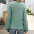 thumbnail image 7 of Posijego Long Sleeve Shirts for Women Crew Neck Knit Lightweight Pullover Shirts Fall Tunic Tops with Leggings, 7 of 7