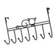 thumbnail image 3 of GOOHOCHY Organizador de toallas con 7 ganchos, perchero negro con diseño de gato, para puerta, 3 of 8