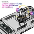 thumbnail image 3 of For Google Pixel 8A Rugged Case ,Heavy Duty Shockproof Body Phone Cover Built in Metal Rotated Magnetic Ring Holder Kickstand,Dual Layer Military-Grade Drop protection,Silver, 3 of 7