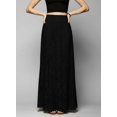 thumbnail image 5 of Women Elegant Solid Hollow Floral Lace Smocked High Waist Flowy A Line Swing Maxi Long Skirt, 5 of 7