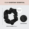thumbnail image 3 of Kitsch Ultra Textured Scrunchies, Hair Scrunchies, Ponytail, 5 Pack (Black), 3 of 9
