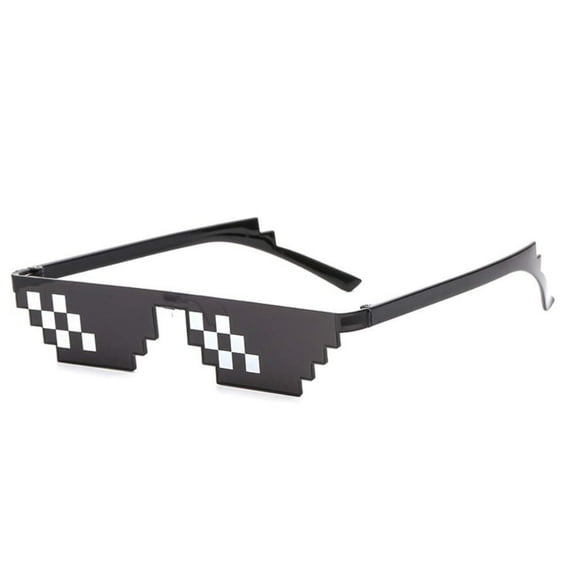 B-KIDS Thug Life Glasses 8-Bit Sunglasses for Men and Women Meme Costume
