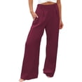 thumbnail image 2 of BILIKEYU Women's Elegant Casual Loose Lightweight Stretchy Pants, Women's Pants, Travel Pants, Wide Leg Jeans Woman, 2 of 6