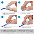 thumbnail image 3 of Terminales de conexión, conector eléctrico de 60 abrazaderas con palanca de operación, terminal de conexión eléctrica automático compacto, 20 abrazaderas de 2 vías, 30 abrazaderas de 3, 3 of 5