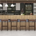 thumbnail image 3 of Gymax 4PCS 29.5'' Bar Stool Set Counter Height Saddle Stools w/ Rubber Wood Frame, 3 of 10