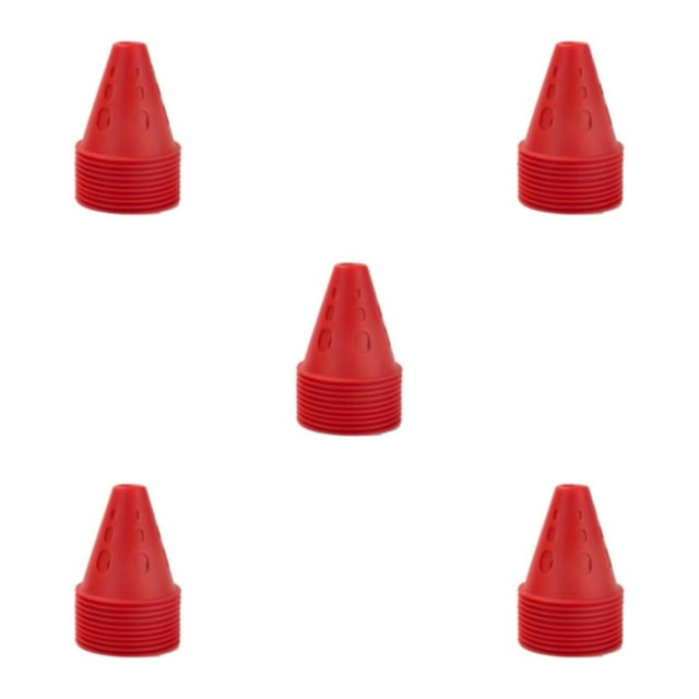 Transemion 10 Pcs/ensemble Pile de Patinage à Roulettes Robuste et Portable Coupe-Vent Creuse Polyvalente Rouge 5ensemble