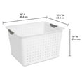 thumbnail image 3 of Sterilite Panier Organisateur de Rangement en Plastique Ultra Profond, Blanc, 3 of 8