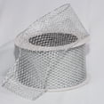 thumbnail image 2 of The Ribbon People Shining Silver Open Mesh Wired Craft Ribbon 3" x 40 Yards, 2 of 2
