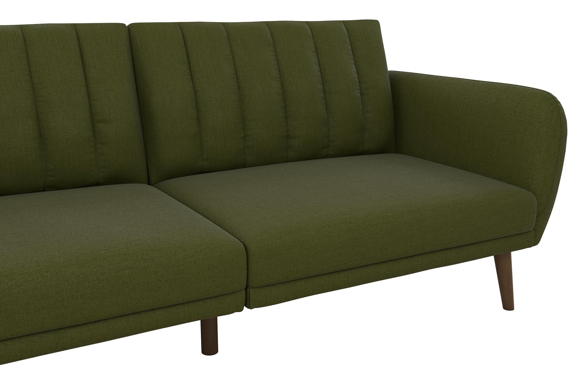 Novogratz Brittany Futon, Green Linen