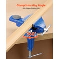 Bench Vise, 3 Inch, Portable Workbench Vice with 360° Swivel Base ...