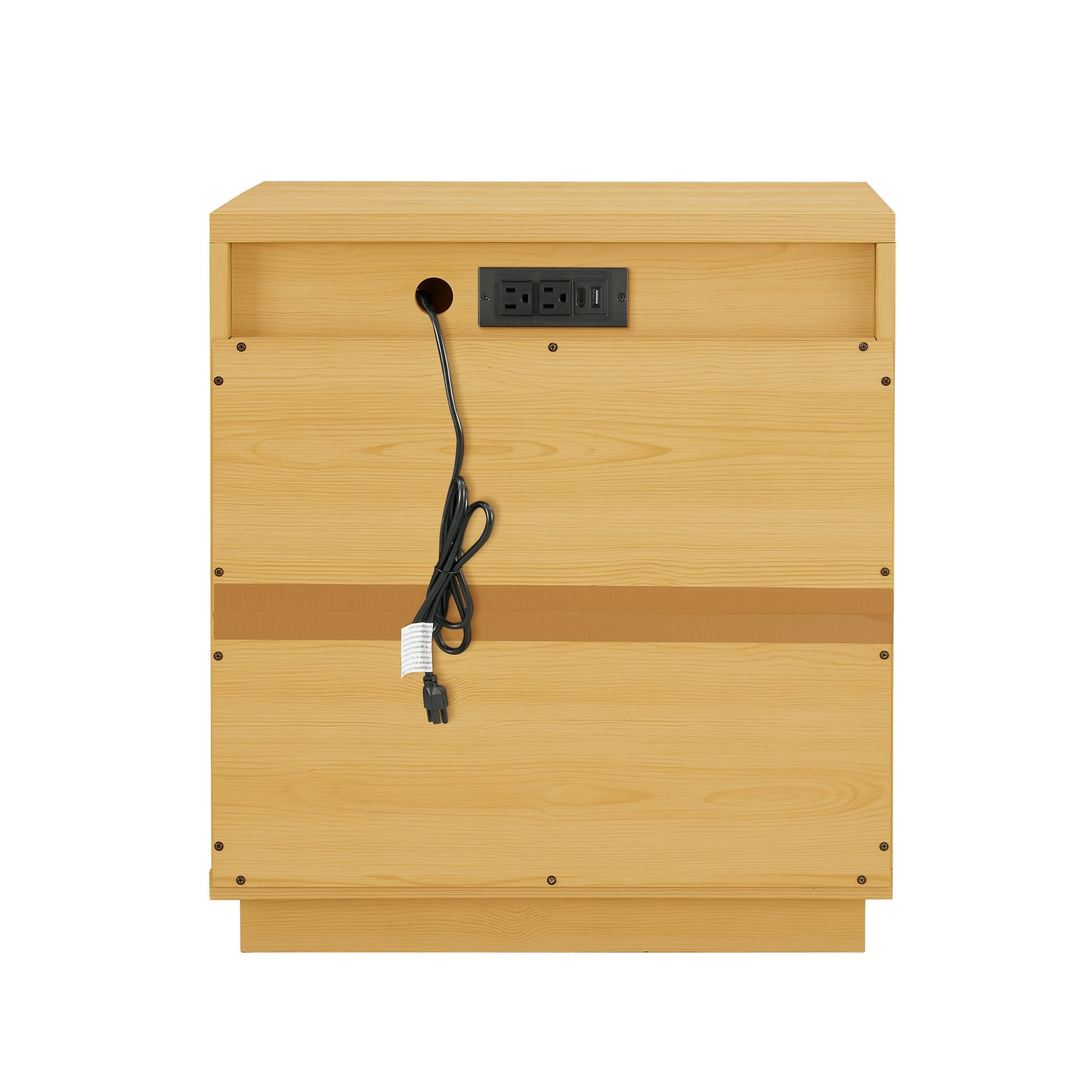 Better Homes & Gardens Lillian 4 Drawer Dresser and 2 Nightstands Bedroom Set, Natural Pine