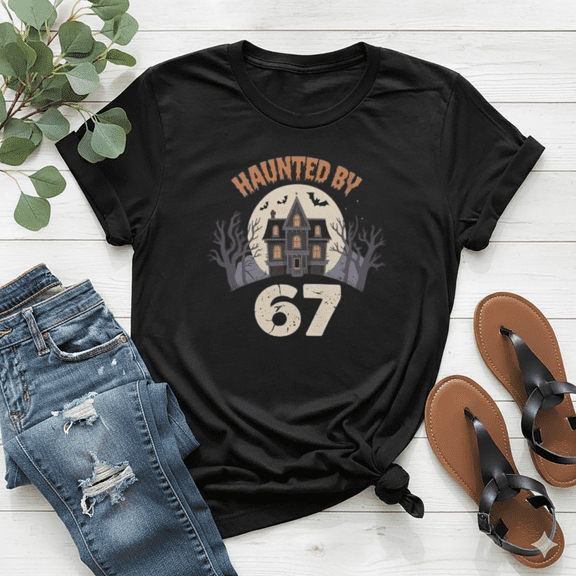 Haunted By 67 Meme Halloween Costume Funny Unisex T-Shirt, up to Size 5XL