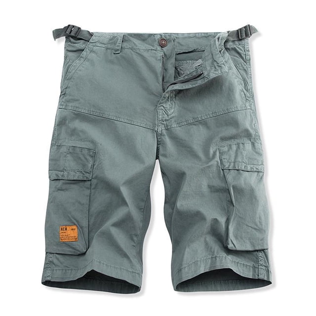 Puntoco Mono Para Hombre Pantalones Cortos Cargo Con Botones Para Deportes Al Aire Libre Pantalones Cortos 9387 Gris (38) M,Pantalones Cortos Hombre