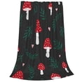thumbnail image 2 of Balery Amanita Mushroom Manta de Felpa Suave y Acogedora – Cobija de Franela Aterciopelada para Cama, Lavable y Cálida para Sofá, Mascotas, Transpirable-50"x40", 2 of 7