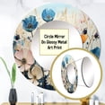 thumbnail image 3 of Designart "Meadow curious Meadowscape Pointillism" Floral Round Mirror Wall Decor Traditional - Large Multi-Color Round Bathroom Mirror - Round Mirror - 29" x 29", 3 of 6