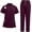 dark red, variant on Scrub Set Soft Top and Joggers Pant for Pet Groomer Beauty Salon SPA Cosmetology