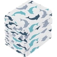 thumbnail image 4 of SKYSONIC Dolphin Cotton Washcloths Set of 2, Highly Absorbent Soft Fingertip Towel for Bathroom, Gym, Hotel and Spa, 12 x 12 Inch, 4 of 7