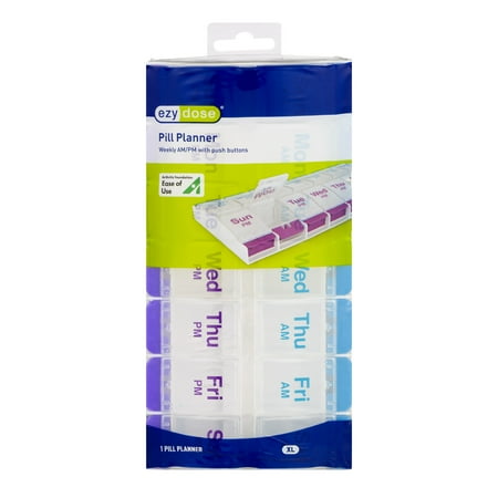 Ezy Dose 7 Day Pill - (2 pack) Ezy Dose Pill Planner, 1.0 CT