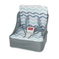 thumbnail image 3 of Nuby Easy-Go Lightweight High Chair Booster Seat, For 9 Months and up, Gray Chevron, 3 of 9