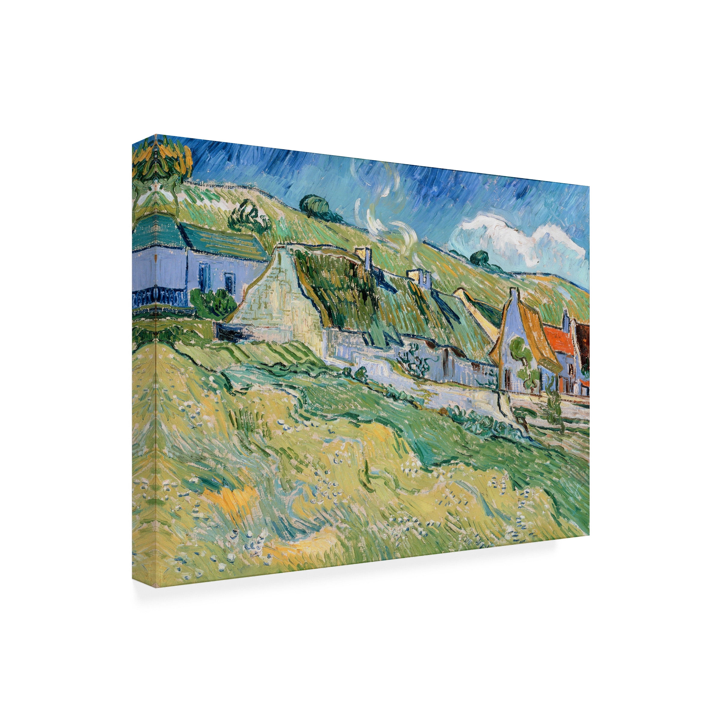 Van Gogh 'Thatched Cottages' Canvas Art