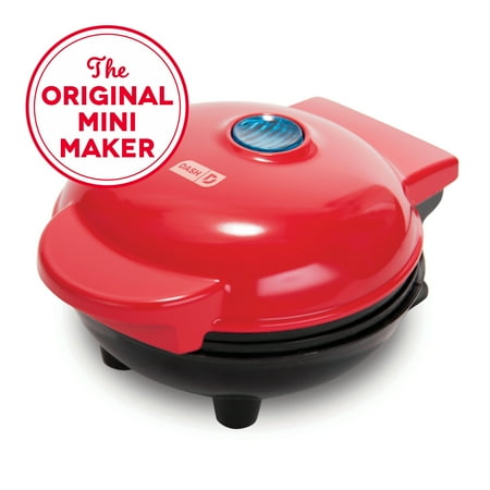 Dash Mini Maker Portable Grill Machine, 4in Cooking Surface, Red