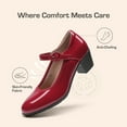 thumbnail image 5 of BURUDANI Women's Pumps Low Chunky Mary Jane Heels Closed Toe Comfortable Work Dress Shoes, 5 of 7