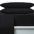 thumbnail image 6 of Soft Lightweight Brushed Cotton Blend Bed Sheet Set – 3-Piece Twin – Black, 6 of 10