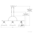 thumbnail image 6 of Urban Ambiance Luxury Industrial Chandelier, Large Size: 23.5"H x 52.5"W, with Americana Style Elements, LinearOil Rubbed Parisian Bronze Finish and Steel Shades, UQL2285, 6 of 7