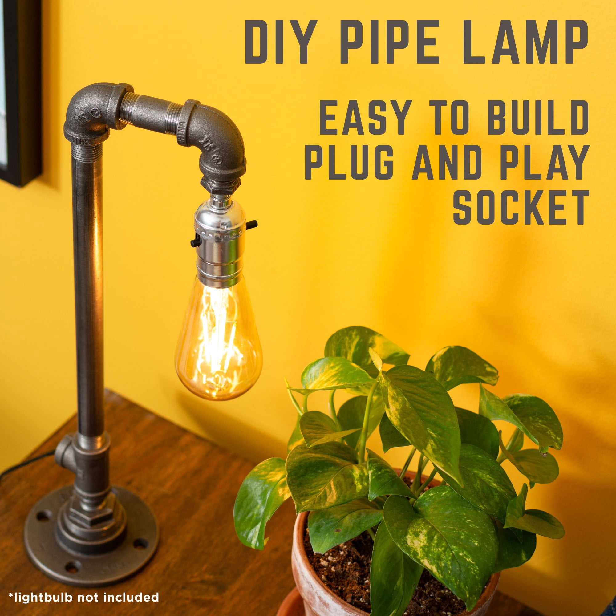Industrial Pipe Reader Table Lamp by PIPE DECOR